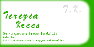 terezia krecs business card